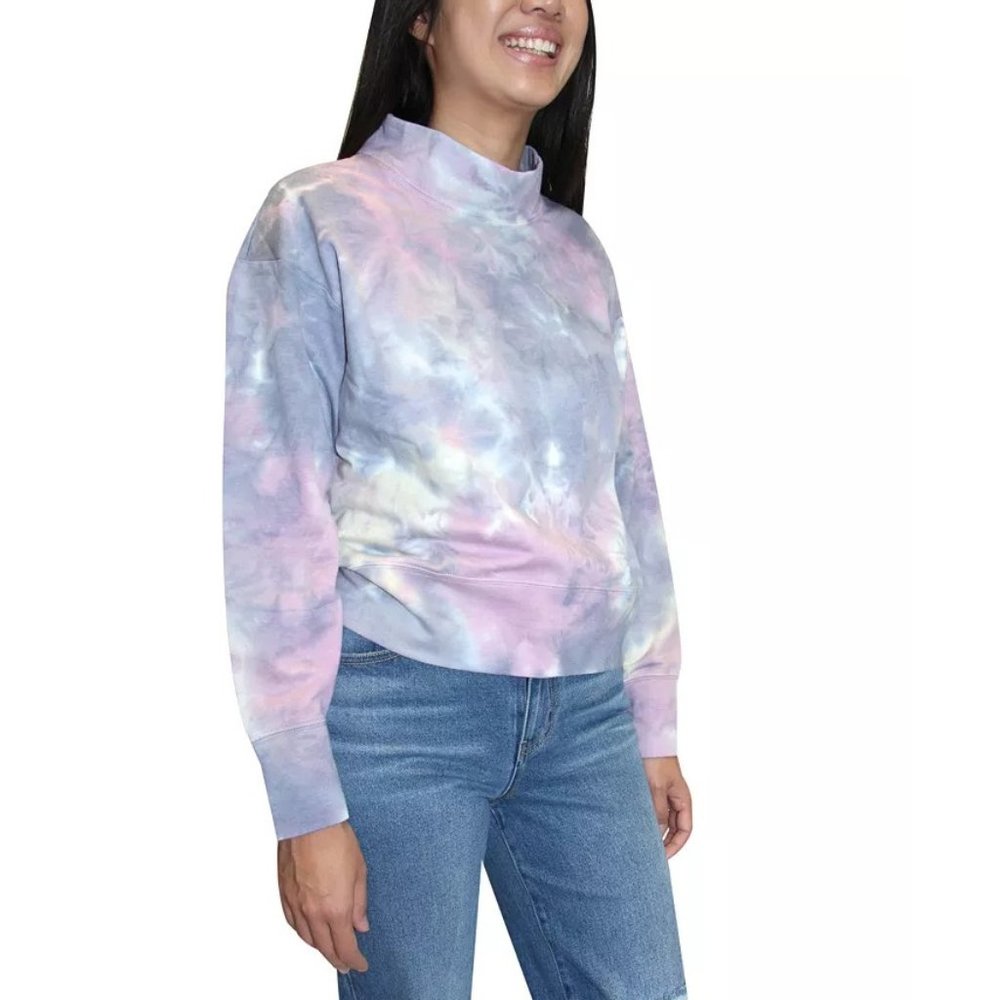 😀 3 for $20 NWT Size XS Crave Fame Tie-Dyed Mock Neck Sweatshirt Top